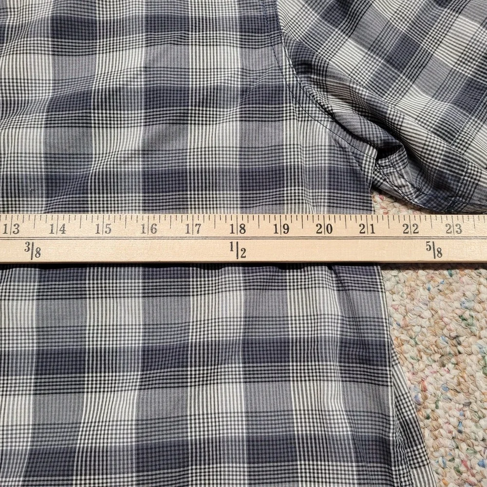 The North Face Shirt Mens Large Grey Plaid Button Down Long Sleeve Campin Hiking